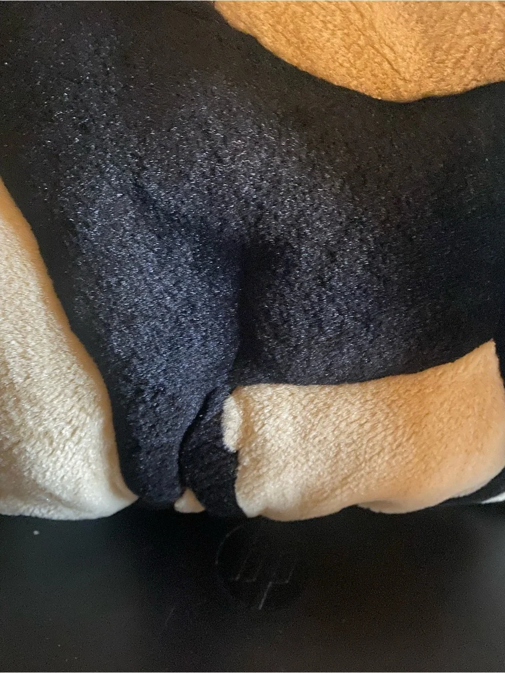 Horse Appliqué Equestrian 3D   Tan Black Trim Plush 14x12 Western Throw Pillow